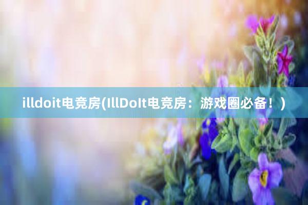 illdoit电竞房(IllDoIt电竞房：游戏圈必备！)