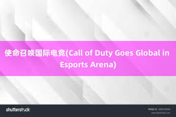 使命召唤国际电竞(Call of Duty Goes Global in Esports Arena)