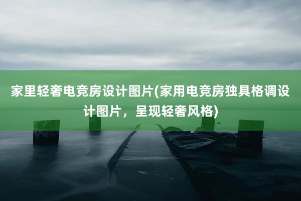 家里轻奢电竞房设计图片(家用电竞房独具格调设计图片，呈现轻奢风格)