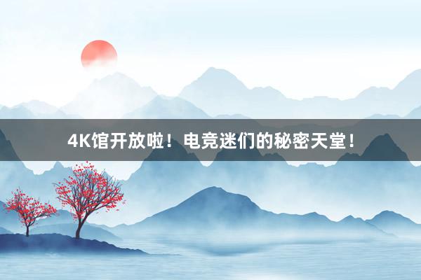 4K馆开放啦！电竞迷们的秘密天堂！