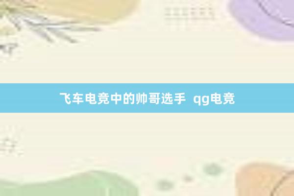 飞车电竞中的帅哥选手  qg电竞