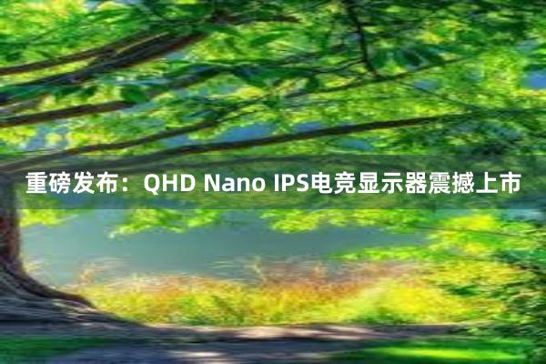 重磅发布：QHD Nano IPS电竞显示器震撼上市