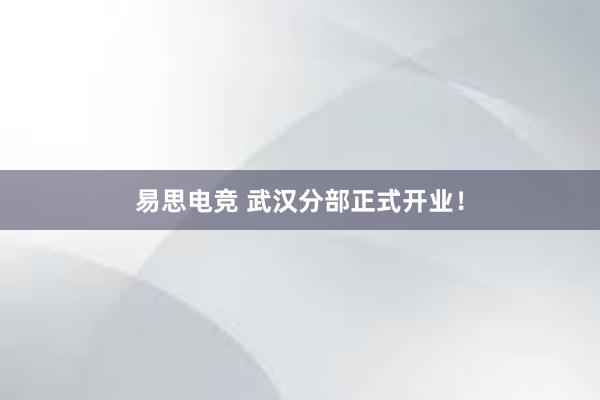 易思电竞 武汉分部正式开业！