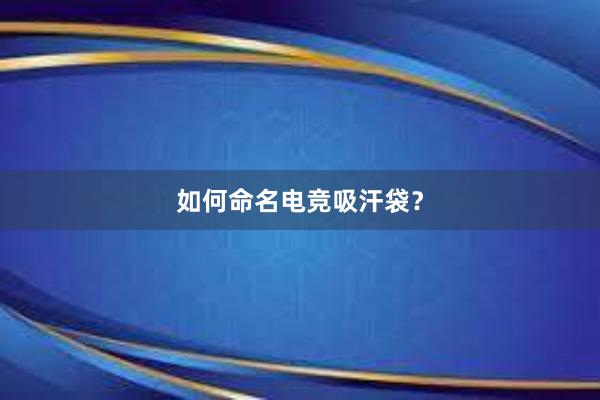 如何命名电竞吸汗袋？