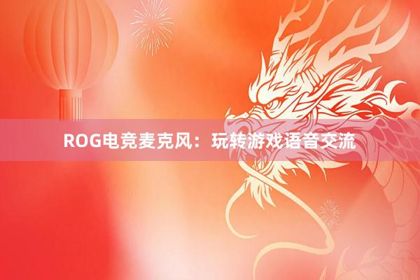 ROG电竞麦克风：玩转游戏语音交流