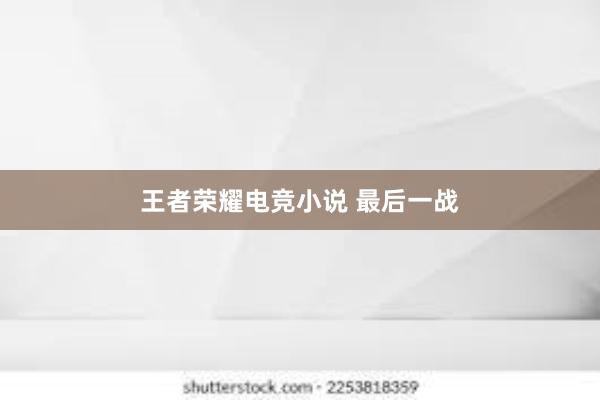 王者荣耀电竞小说 最后一战